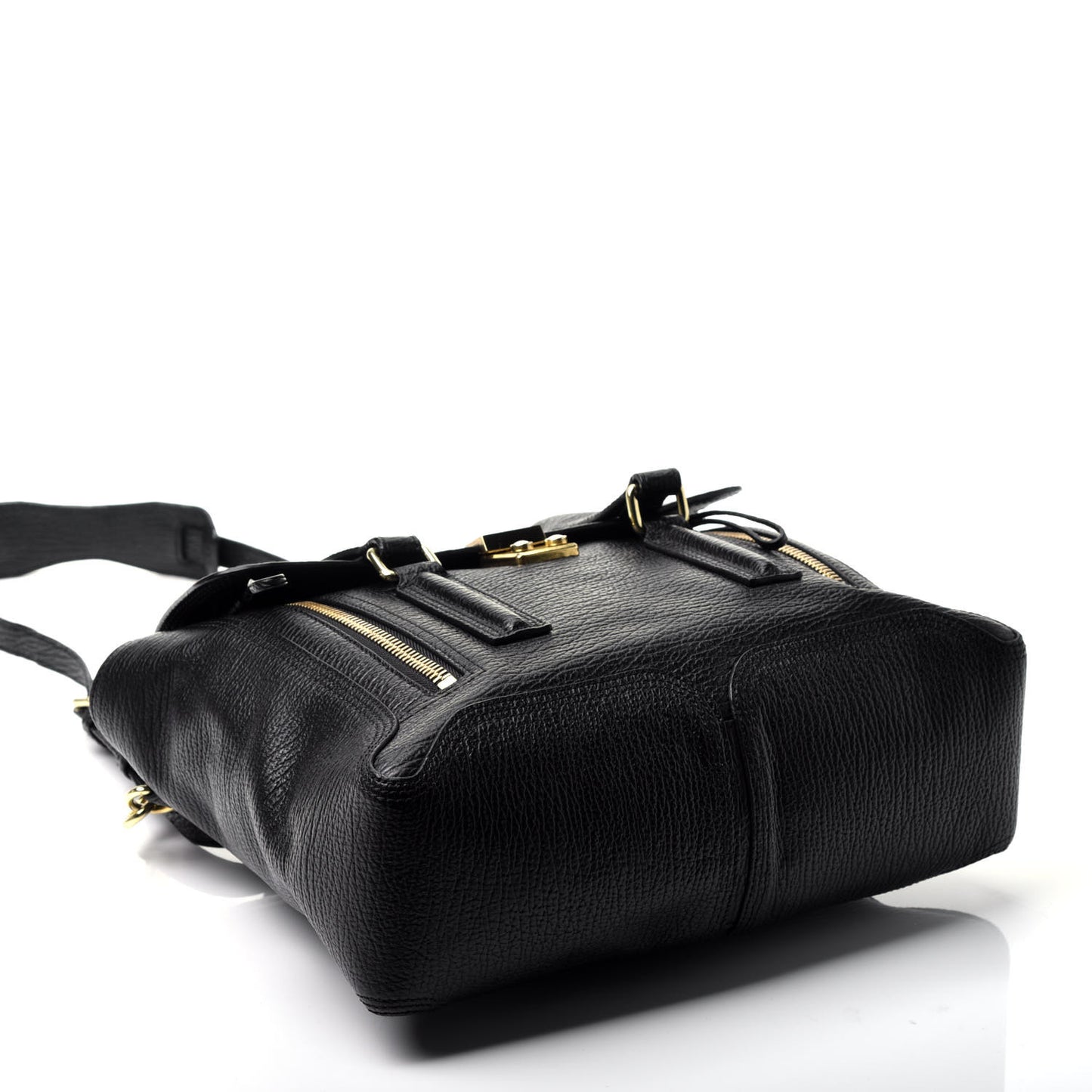 Textured Calfskin Medium Pashli Satchel Black