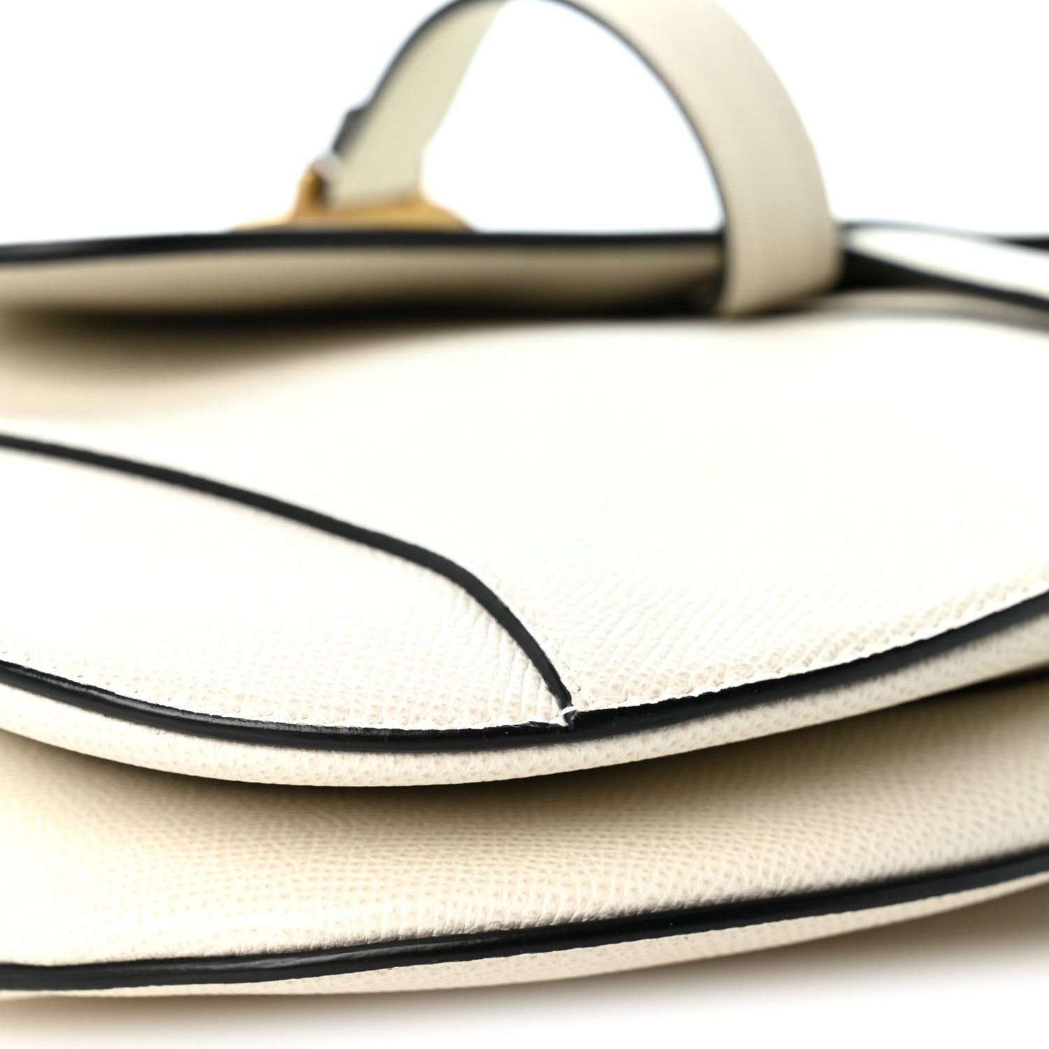 Christian Dior Grained Calfskin Saddle Bag White 9 of 10