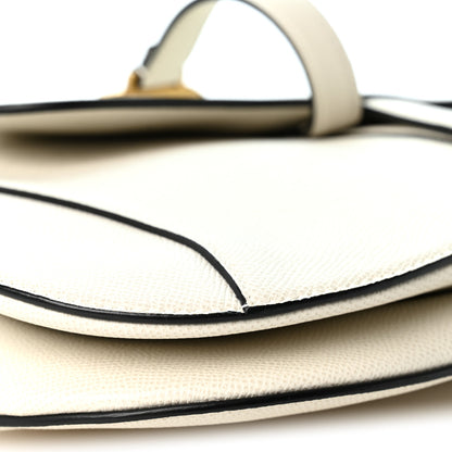 Christian Dior Grained Calfskin Saddle Bag White 9 of 10