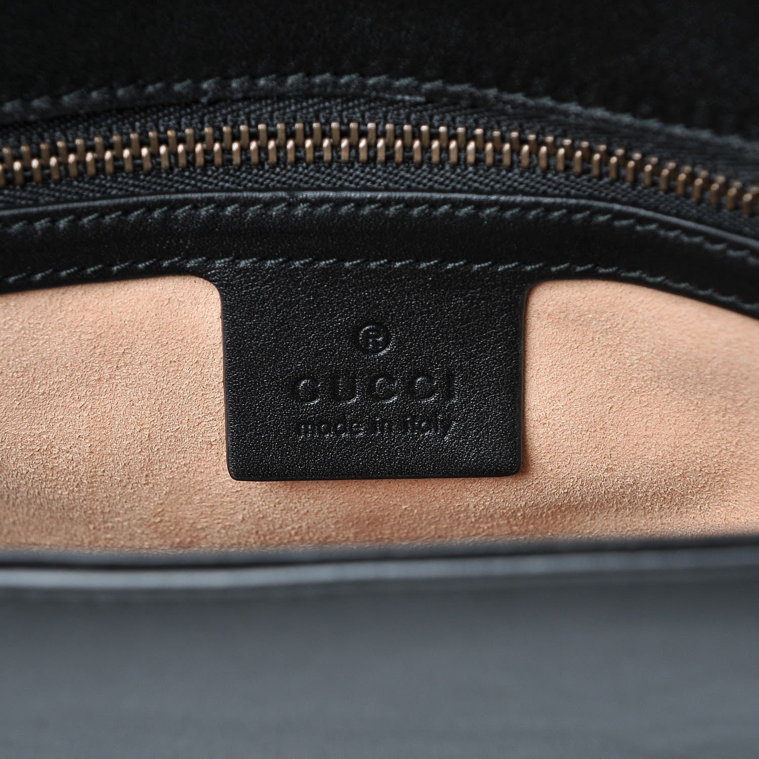 Gucci Calfskin Matelasse Medium GG Marmont Shoulder Bag Black 6 of 7