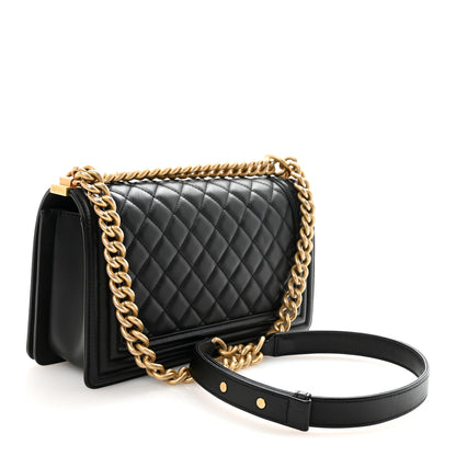 Chanel Calfskin Quilted Medium Boy Flap Black 3 of 10
