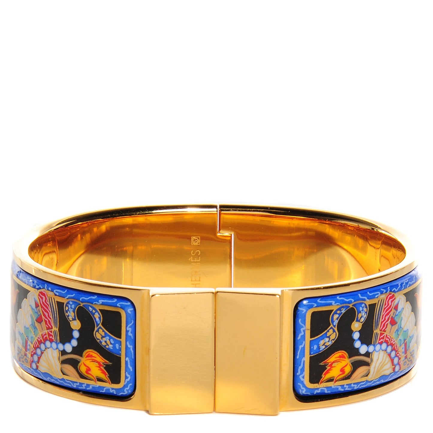 Enamel Printed Clic Clac Wide Bracelet GM