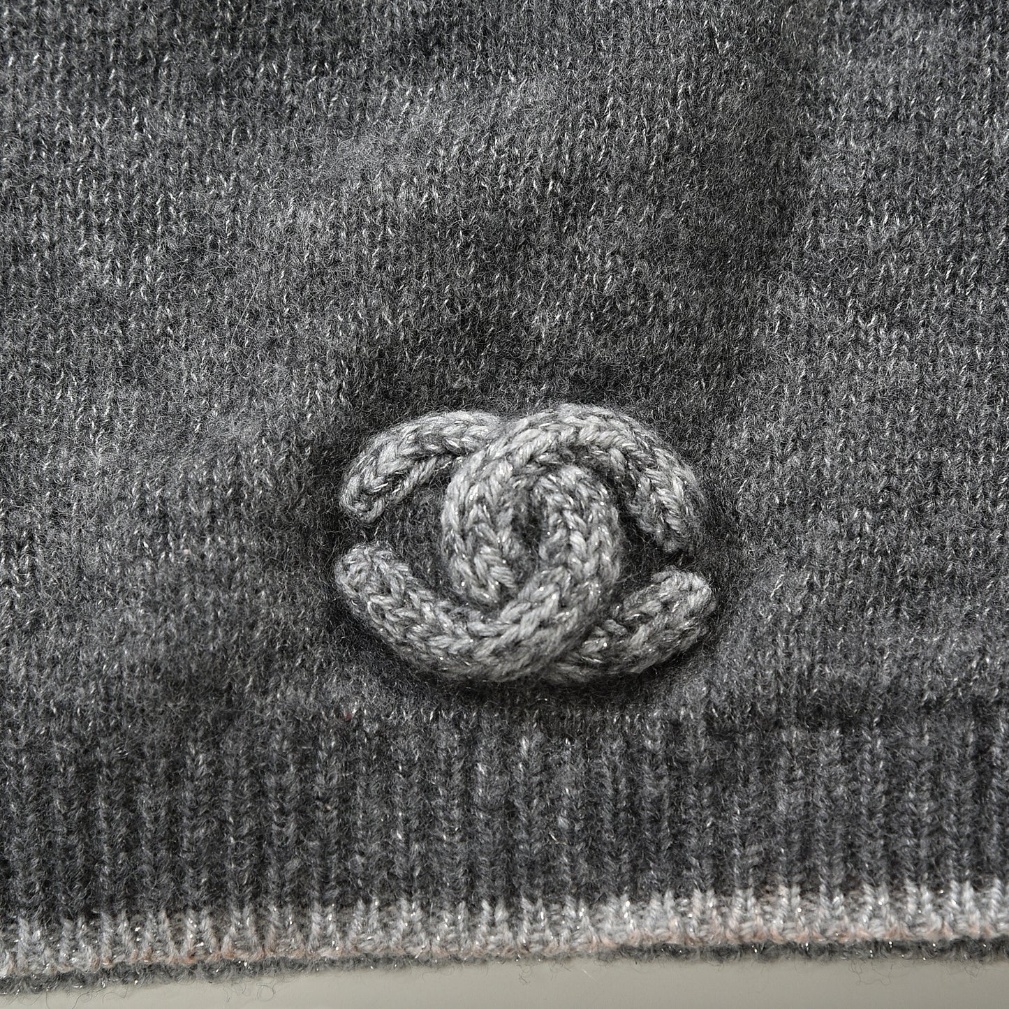 Cashmere Blend CC Beanie Hat Grey