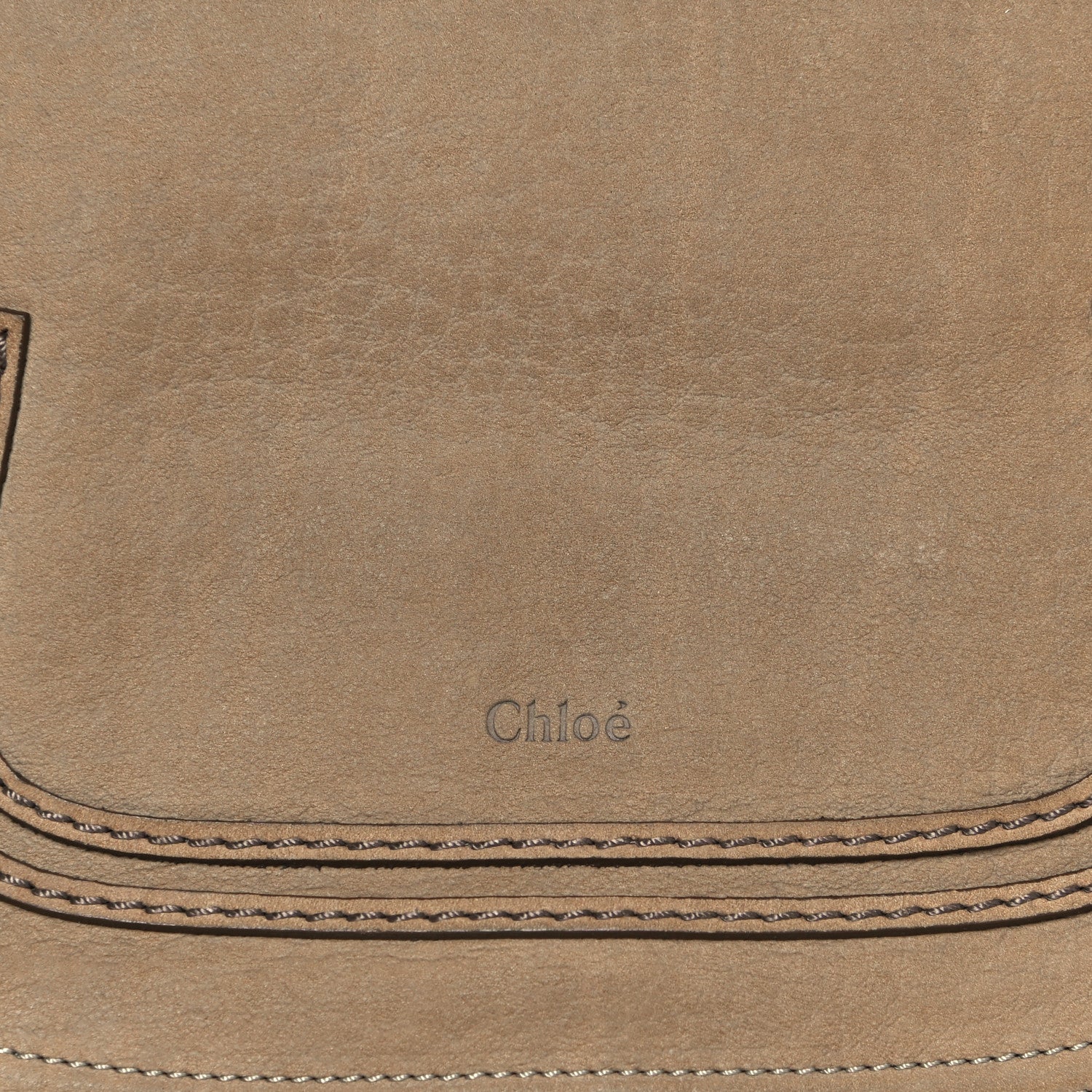 Chloe Nubuck Medium Marcie Satchel Greige 7 of 14