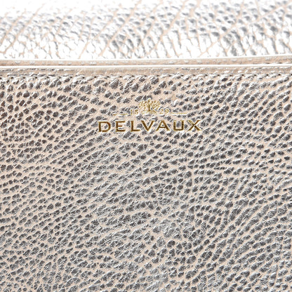 Delvaux Metallic Crispy Calfskin Mini Le Mutin Saddle Bag Antique Silver 6 of 7