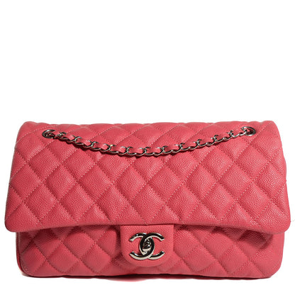 Chanel Caviar Quilted Jumbo Easy Flap Coral 1 of 9