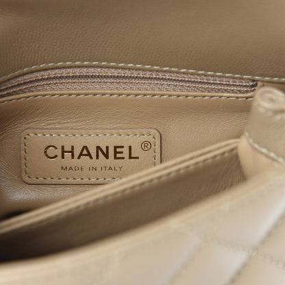 Chanel Caviar Lizard Embossed Quilted Extra Mini Coco Handle Flap Dark Beige 8 of 11