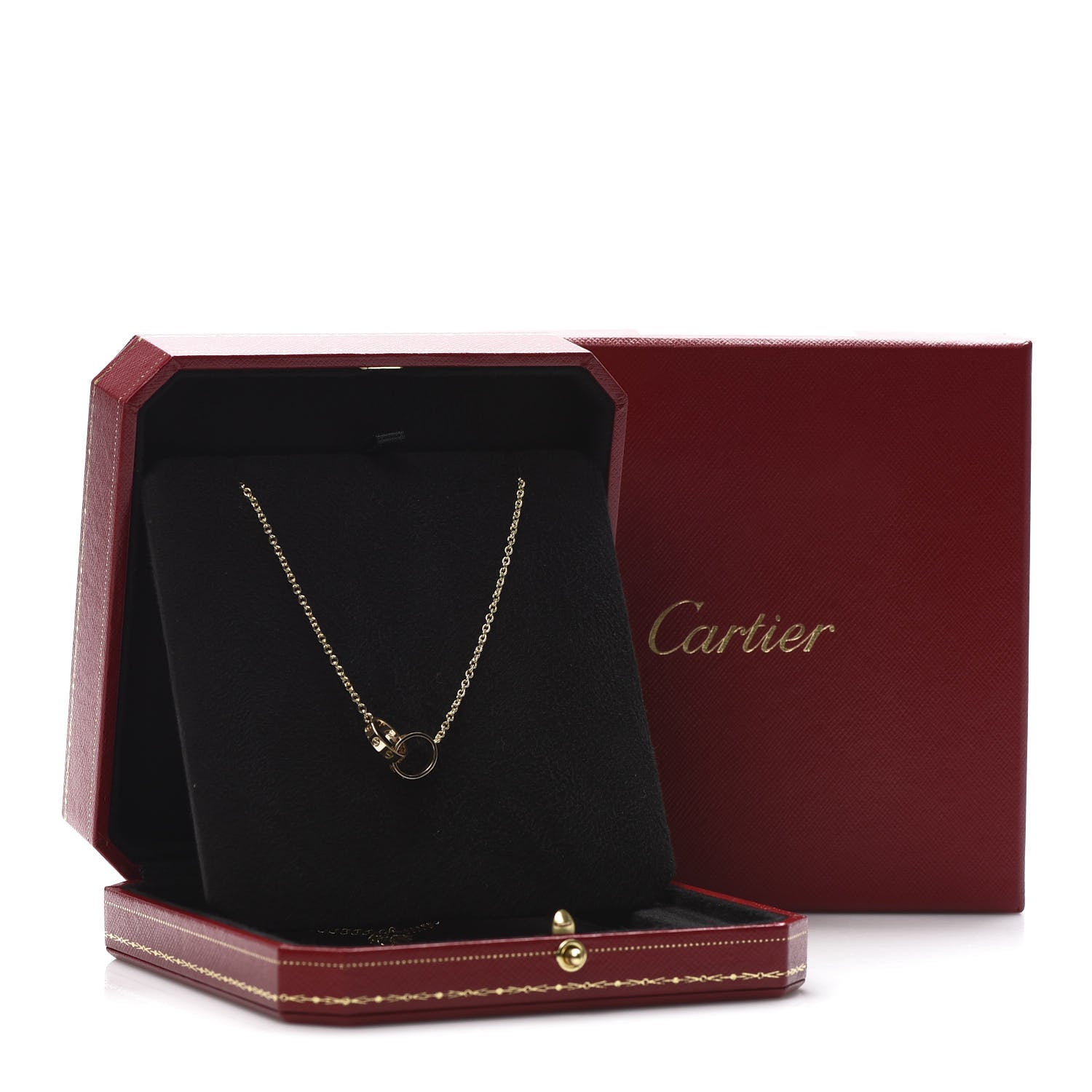 Cartier 18K Yellow Gold Interlocking LOVE Necklace 7 of 7