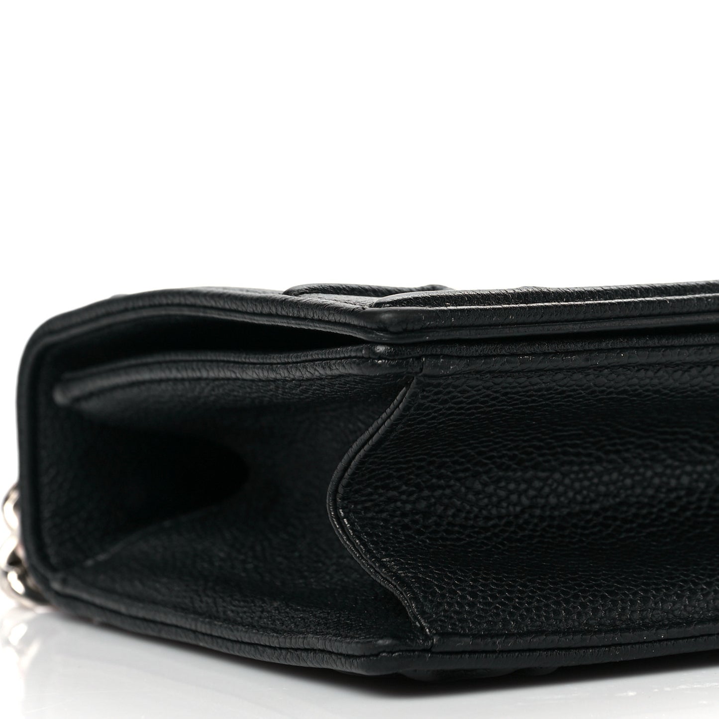 Grained Calfskin Medium Diorama Flap Bag Black