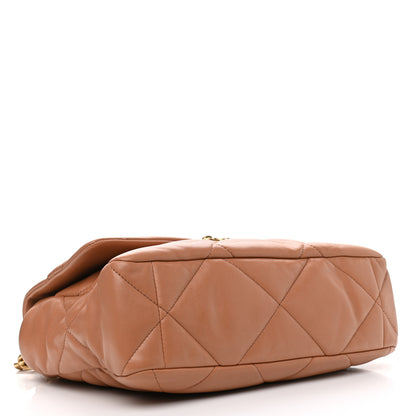 Chanel Lambskin Quilted Large Chanel 19 Flap Brown 4 of 11