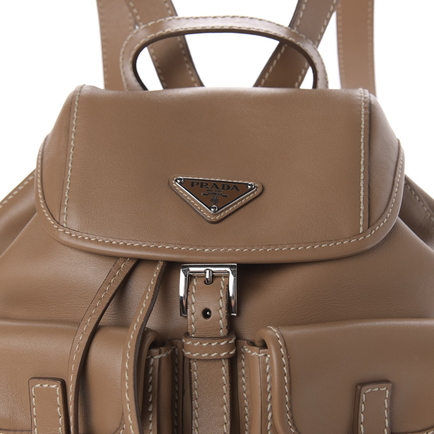 Prada Soft Calf Rucksack Backpack Caramel 7 of 9