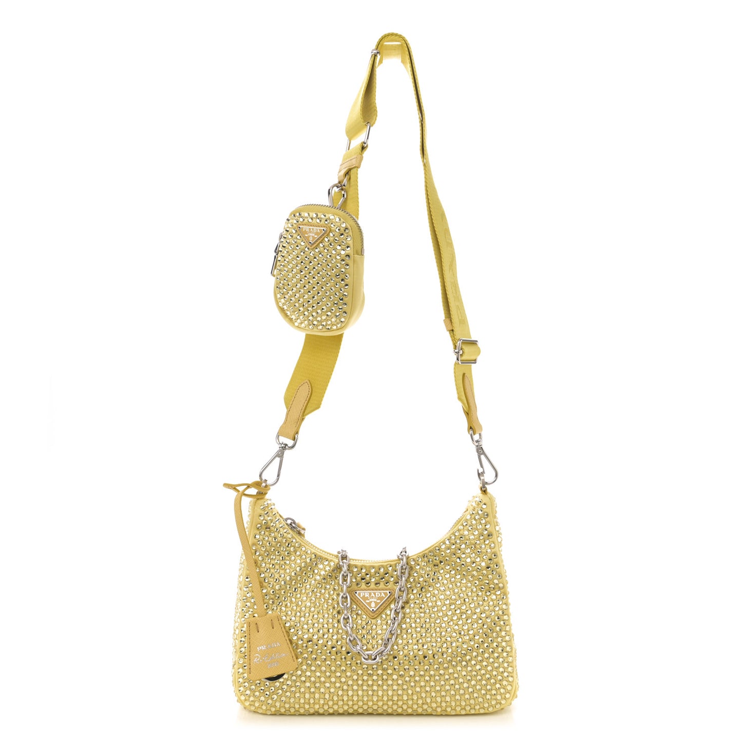 Satin Crystal Re-Edition 2005 Shoulder Bag Ananas