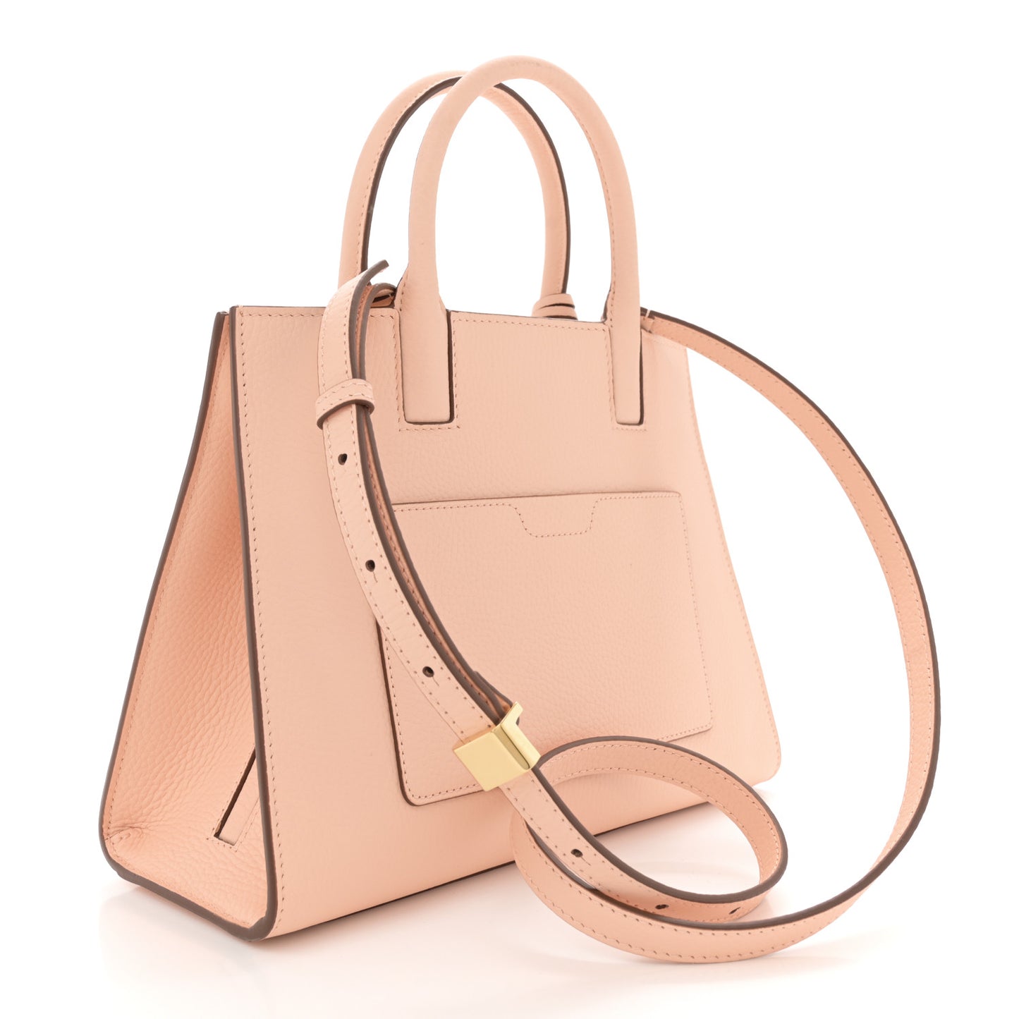 Grainy Calfskin Mini Frances Tote Peach Pink