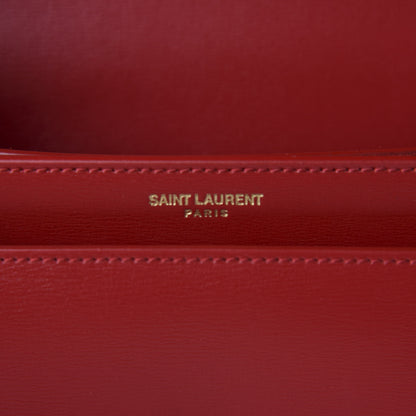 Saint Laurent Calfskin Medium Monogram Sunset Rouge Eros 9 of 10