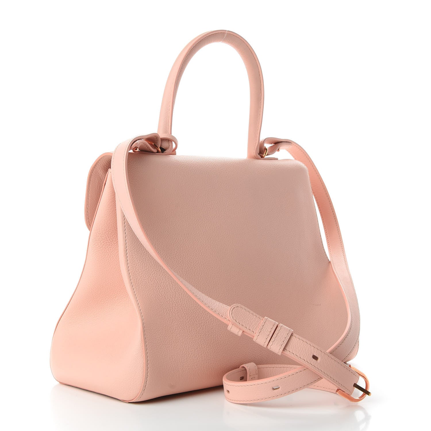 Delvaux Grained Calfskin MM Brillant Satchel Nude 3 of 9