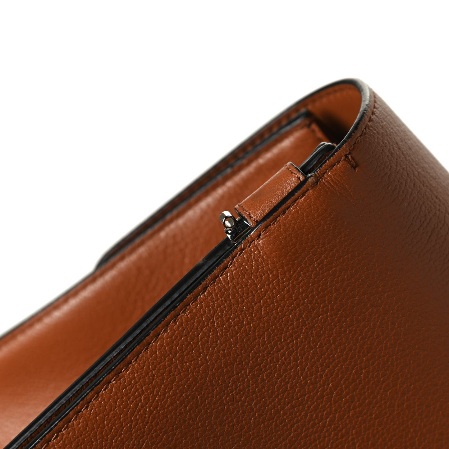 Grained Calfskin Medium Diorever Flap Brown
