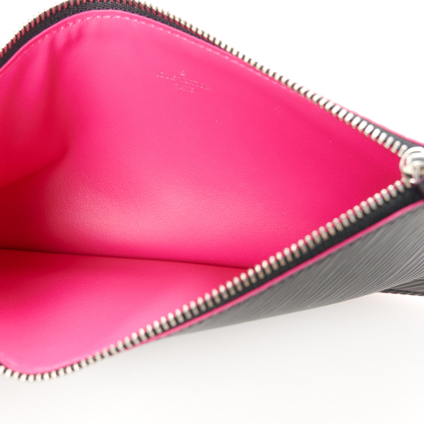 Epi Pochette Felicie Black Hot Pink