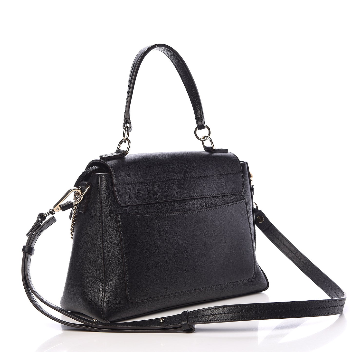 Calfskin Small Faye Day Shoulder Bag Black