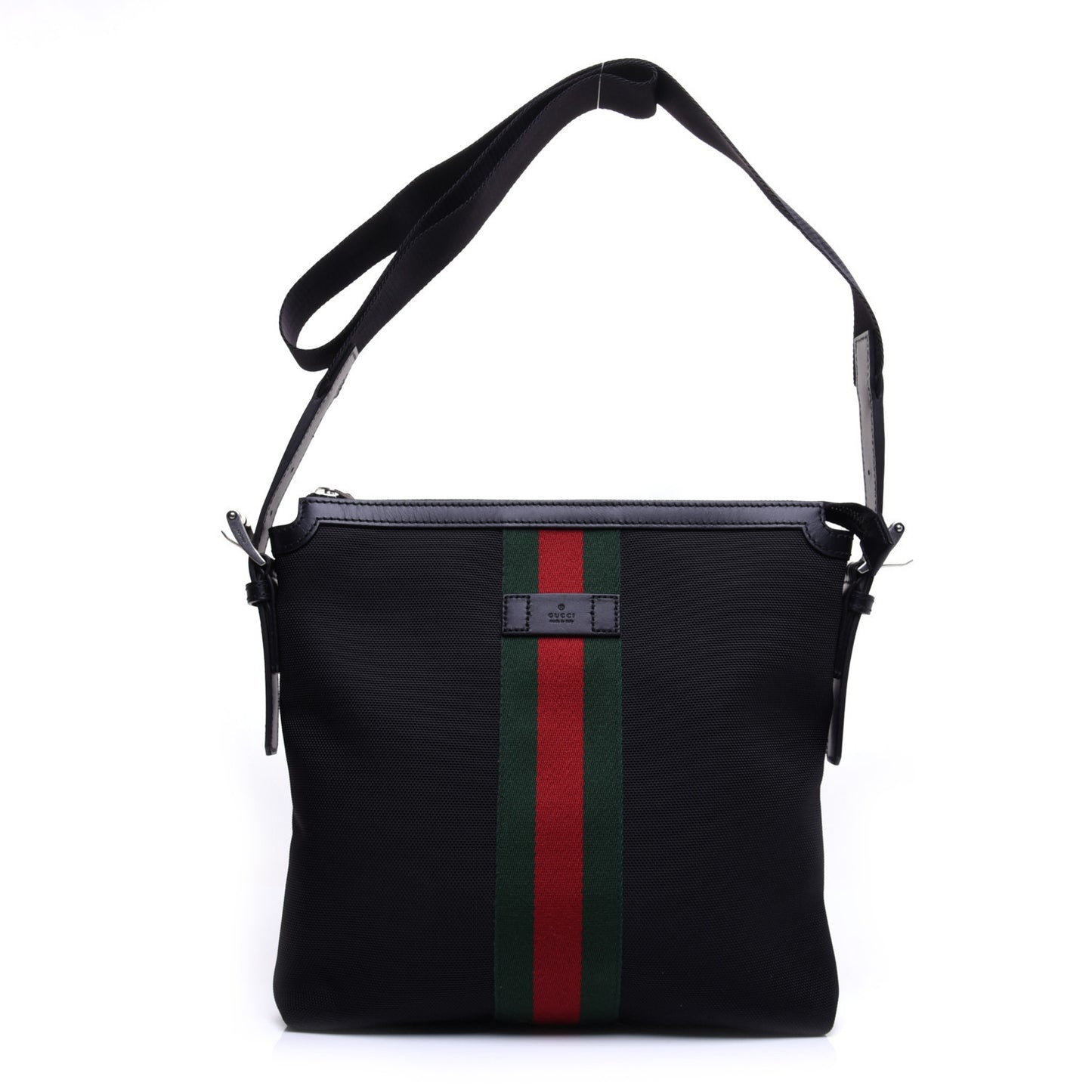 Techno Canvas Web Messenger Bag Black