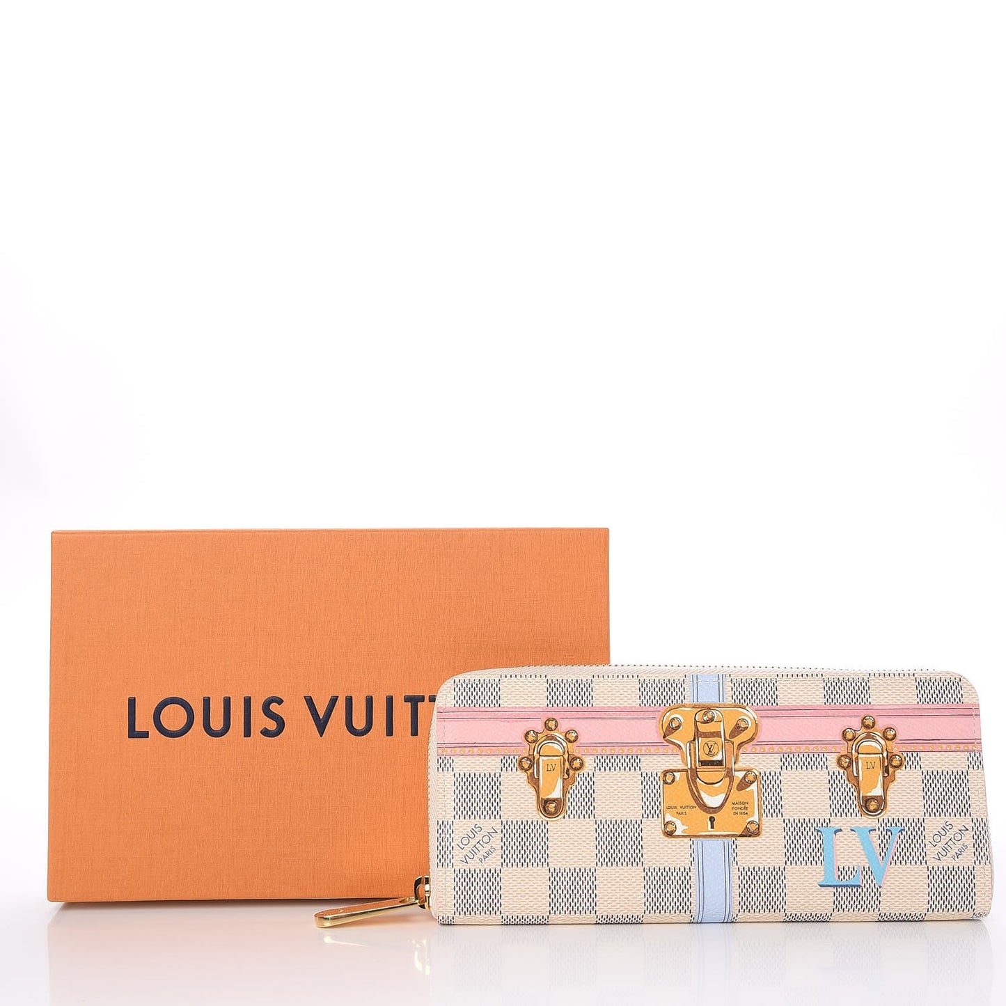 Damier Azur Summer Trunks Clemence Wallet