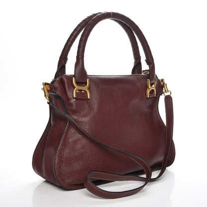 Chloe Calfskin Medium Marcie Satchel Wine Purple 4 of 8