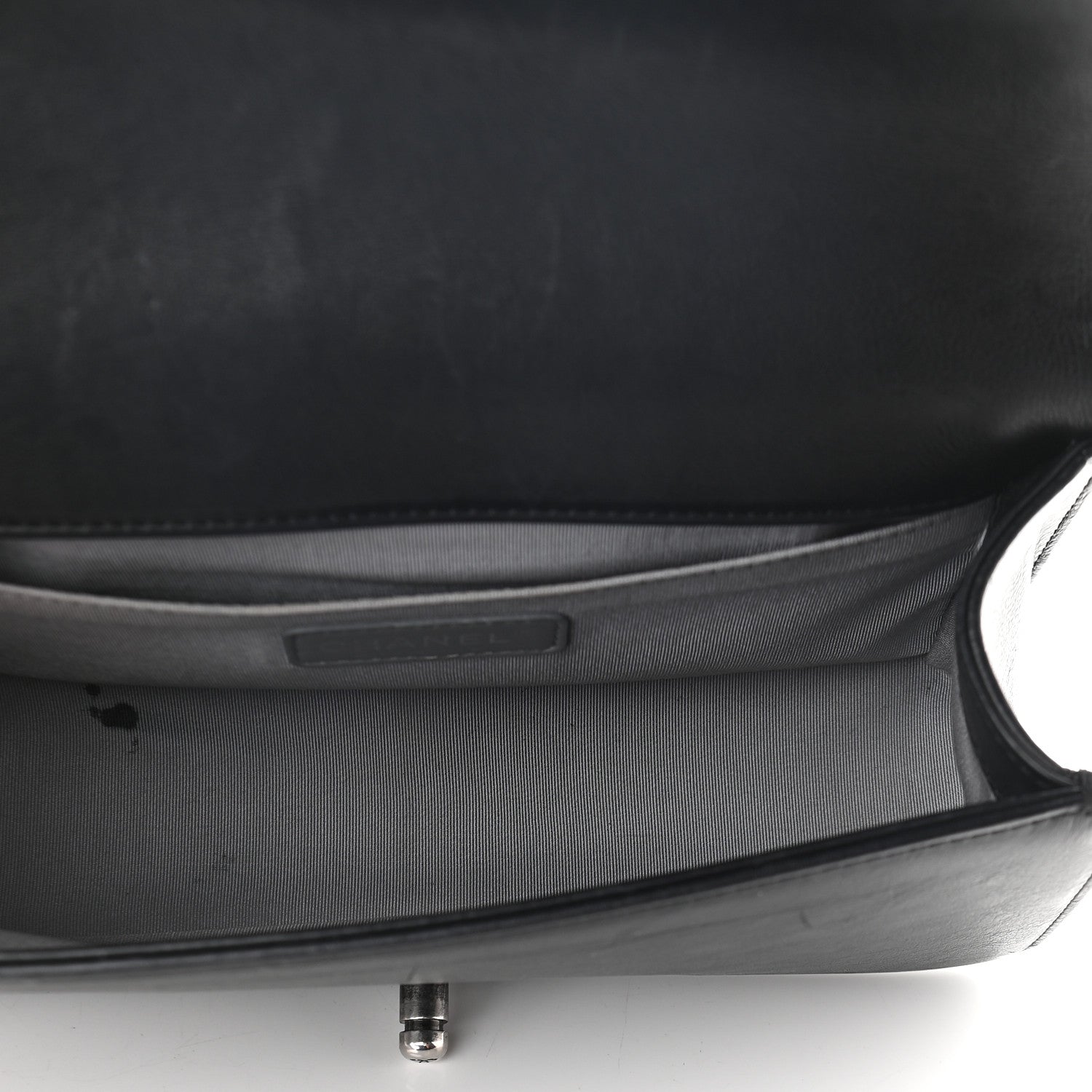 Chanel Calfskin Double Stitch Medium Boy Flap Black 5 of 9