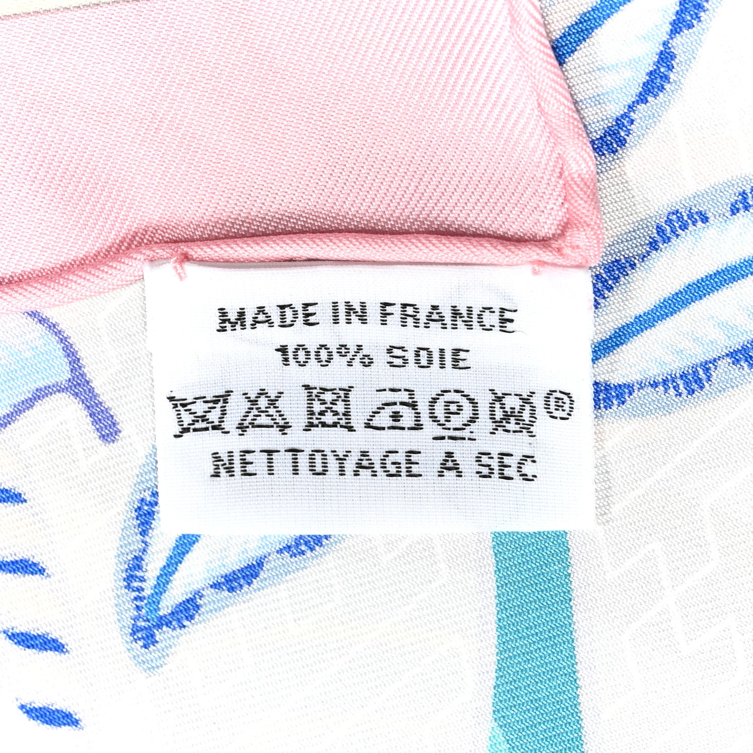 Hermes Silk Twill Duo Cosmique Scarf 90 Rose Pale Bleu Orange 3 of 5