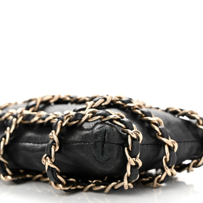 Chanel Lambskin Tech Me Out Clutch With Chain Black 10 of 12