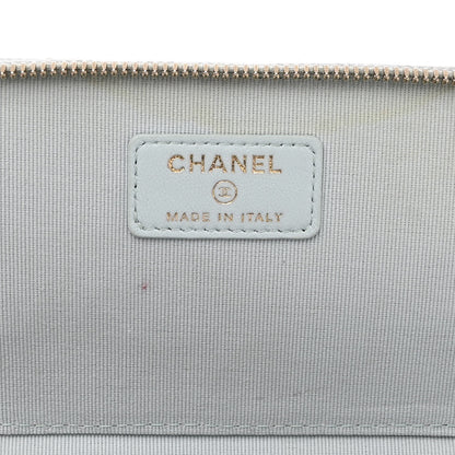 Chanel Lambskin Quilted Small Top Handle Vanity Case With Chain Light Blue 6 of 12