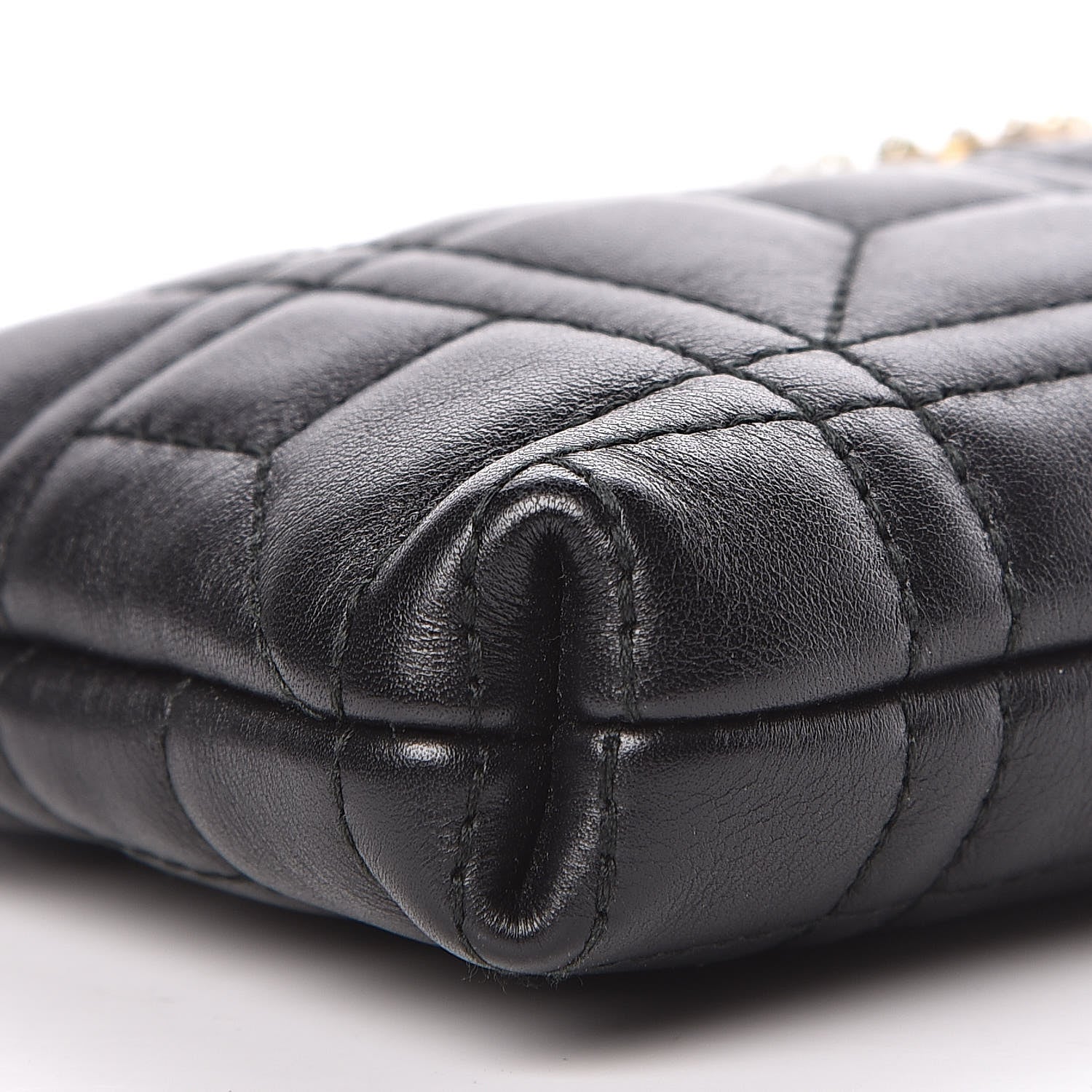 Gucci Calfskin Matelasse Mini Pearly GG Marmont Chain Bag Black 5 of 14