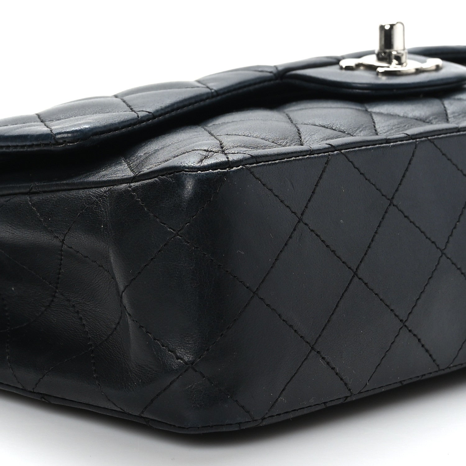 Chanel Lambskin Quilted Medium Double Flap Bijoux Chain Black 8 of 9