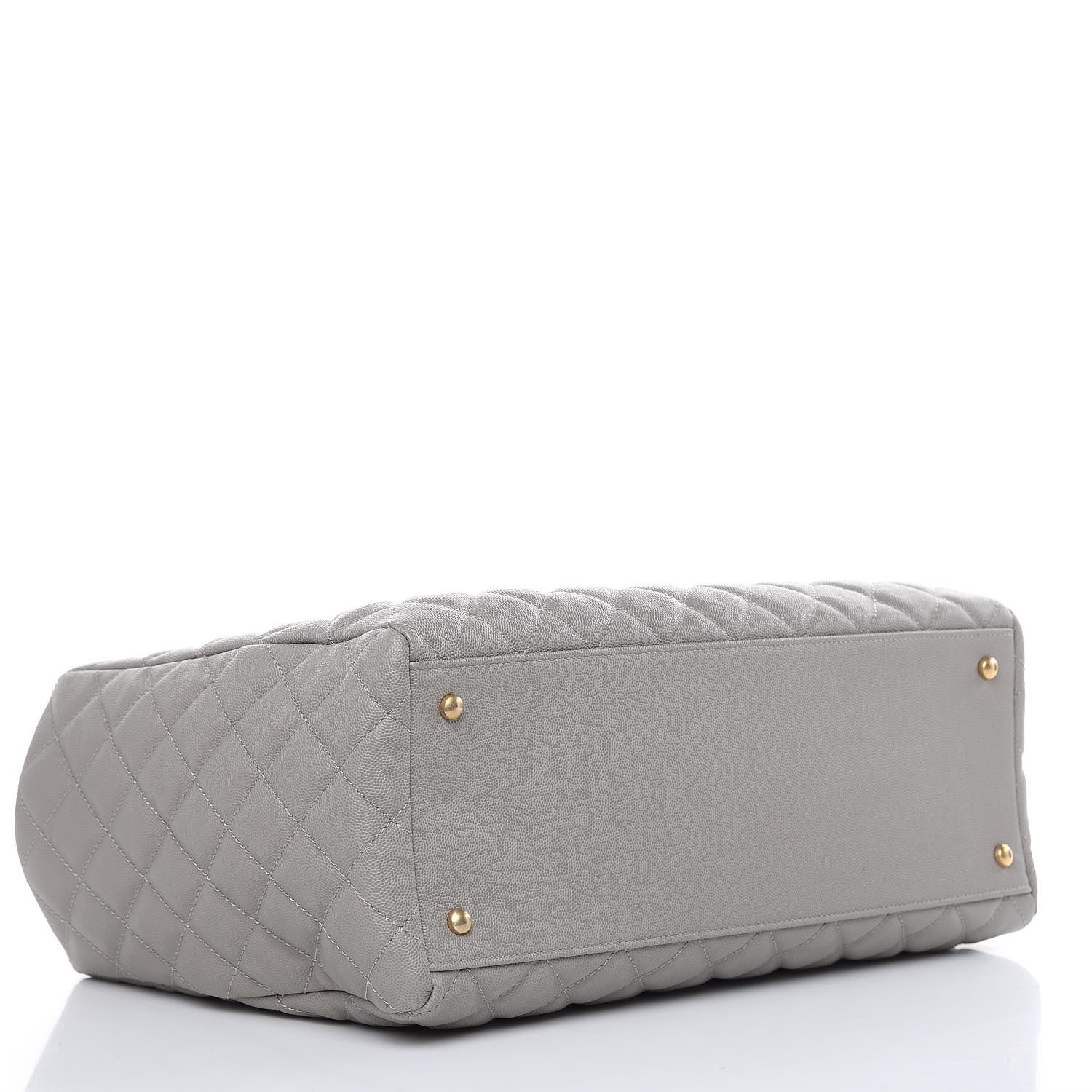 Chanel Caviar Quilted Large Coco Handle Shopping Tote Grey 5 of 11