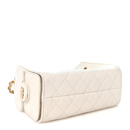 Chanel Caviar Quilted Mini Chanel 25 Handbag White 3 of 10