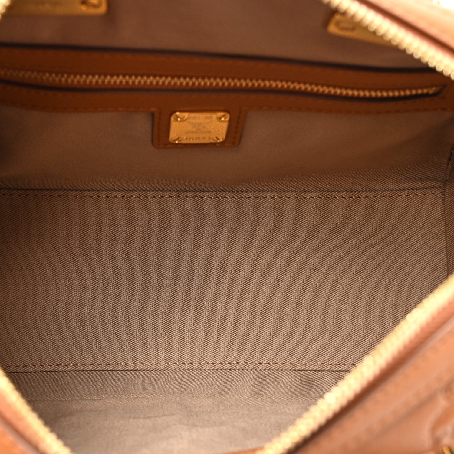 MCM Calfskin Ottomar Monogram Essential Boston Bag Cognac 5 of 10