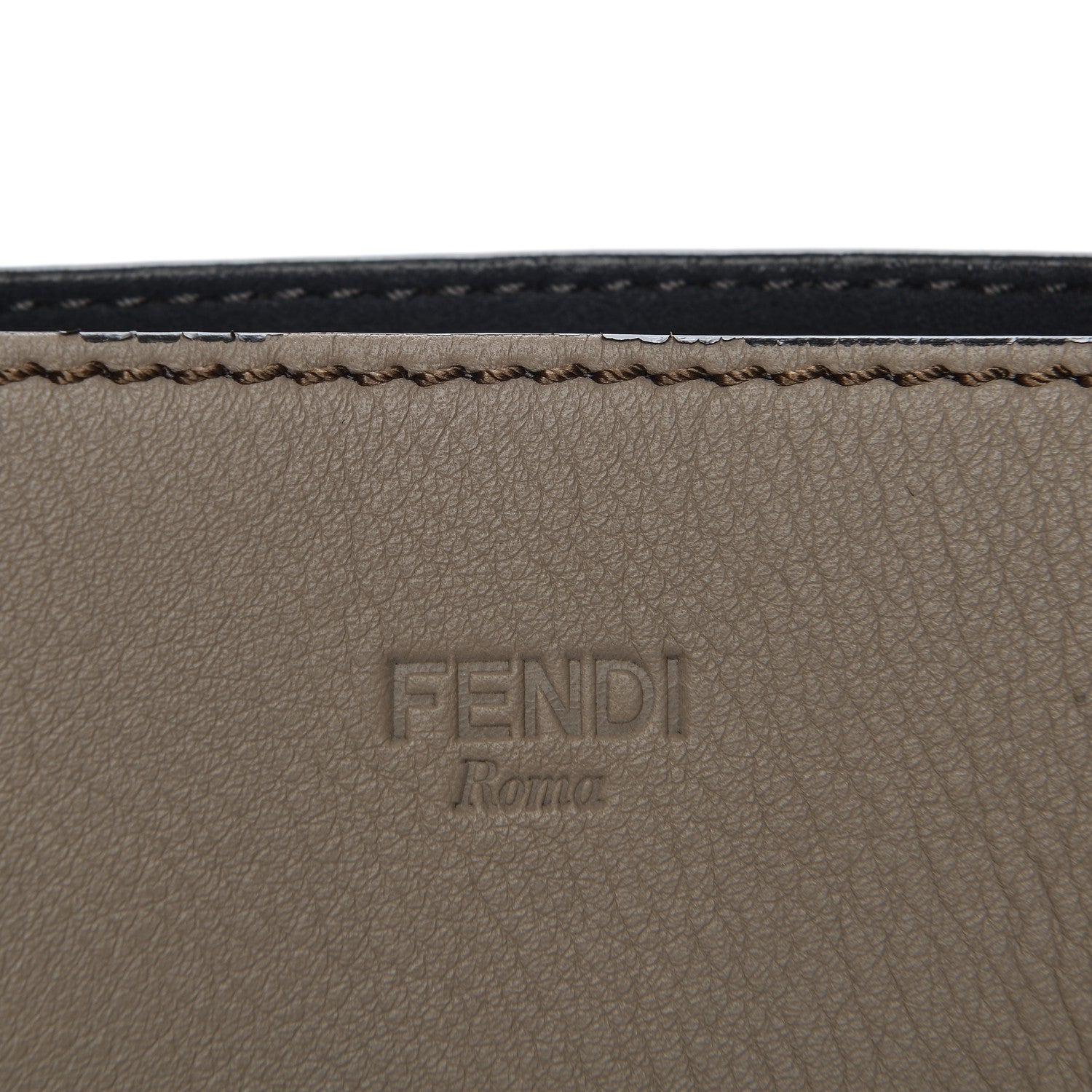 Fendi Vitello All In Shopper Tote Tortora Black 6 of 8