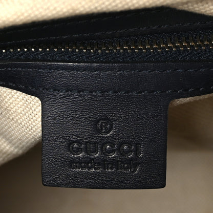Gucci Monogram Selleria Calfskin Vintage Web Medium Boston Beige Blue 6 of 11