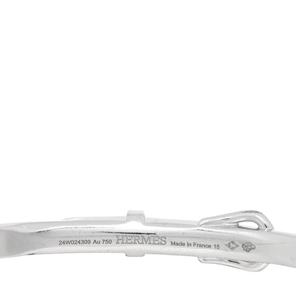 Hermes 18K White Gold Diamond Etriviere Bracelet 3 of 4