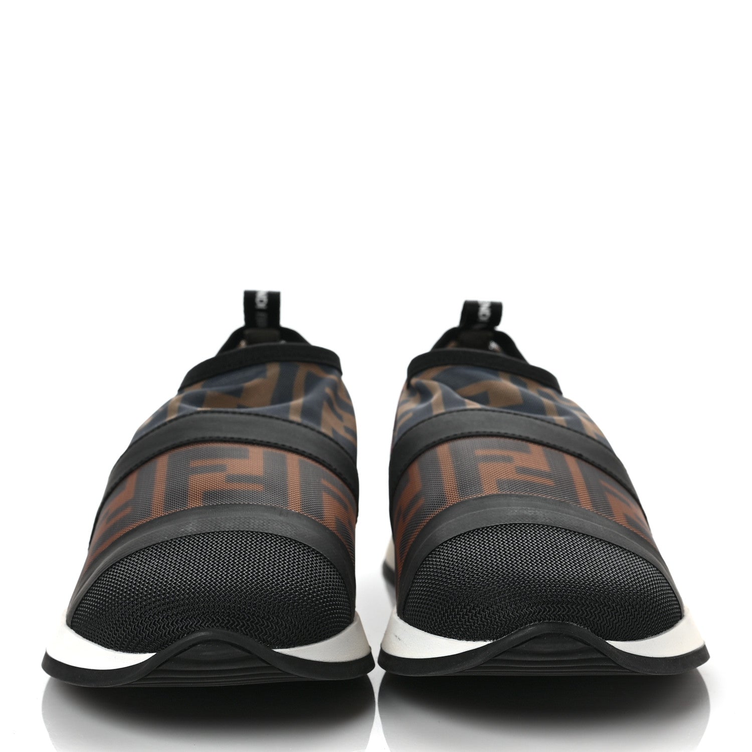 Fendi Technical Mesh FF Sneakers 39 Tobacco Red 2 of 8