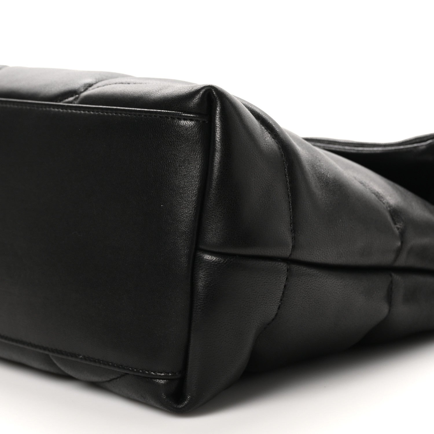 Saint Laurent Lambskin Quilted Monogram Monochrome Medium Loulou Puffer Chain Satchel Black 10 of 10