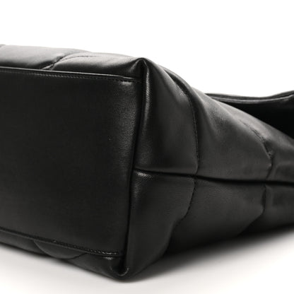 Saint Laurent Lambskin Quilted Monogram Monochrome Medium Loulou Puffer Chain Satchel Black 10 of 10