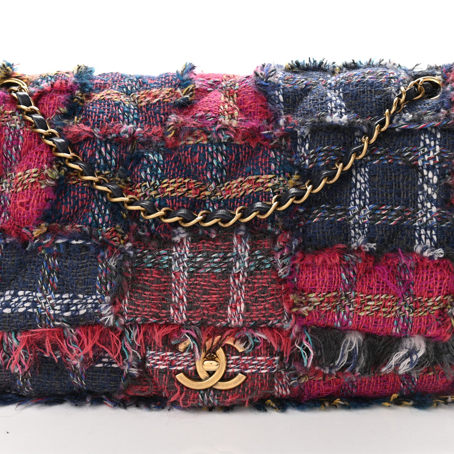 Tweed Jumbo Flap Red