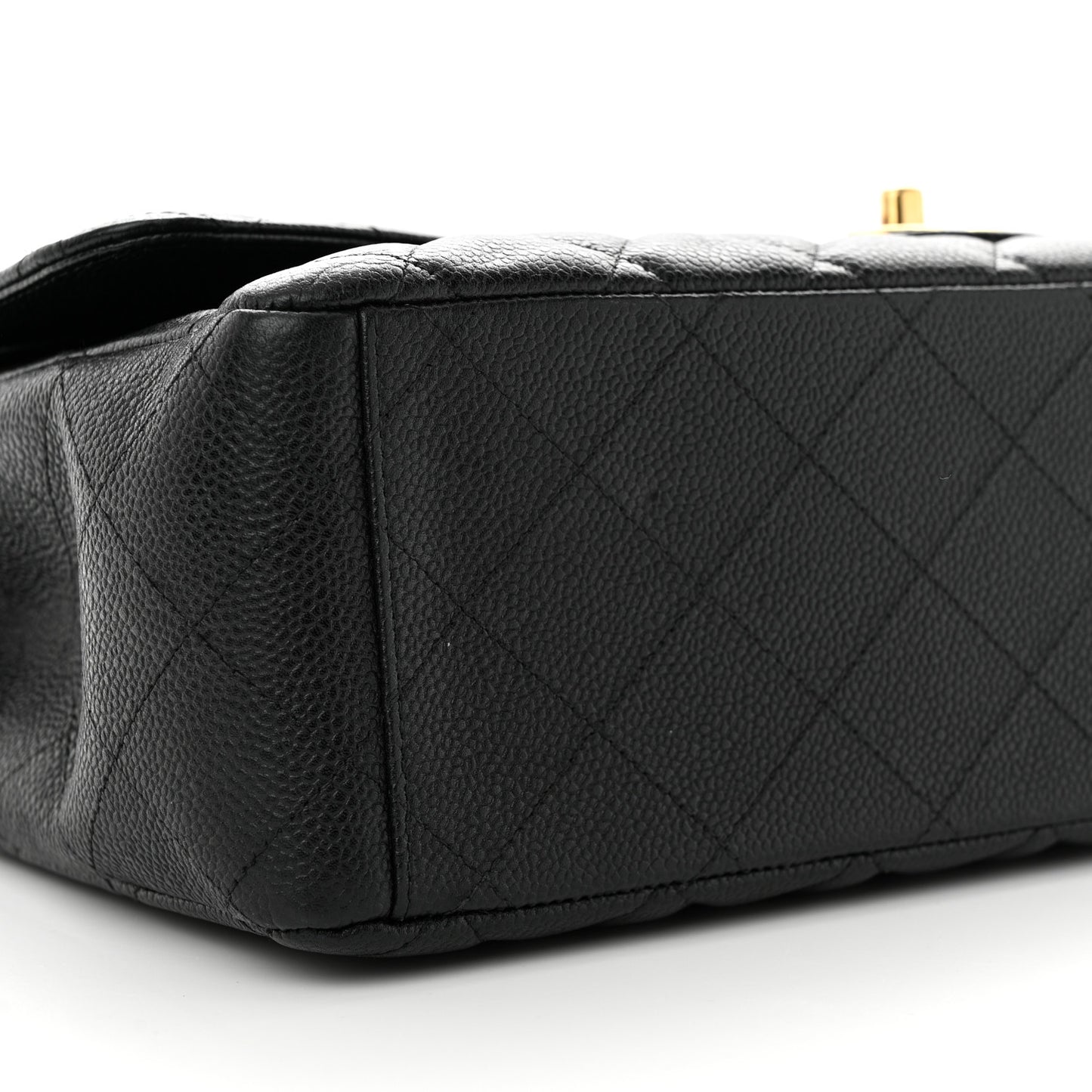 Caviar Quilted Maxi Double Flap Black