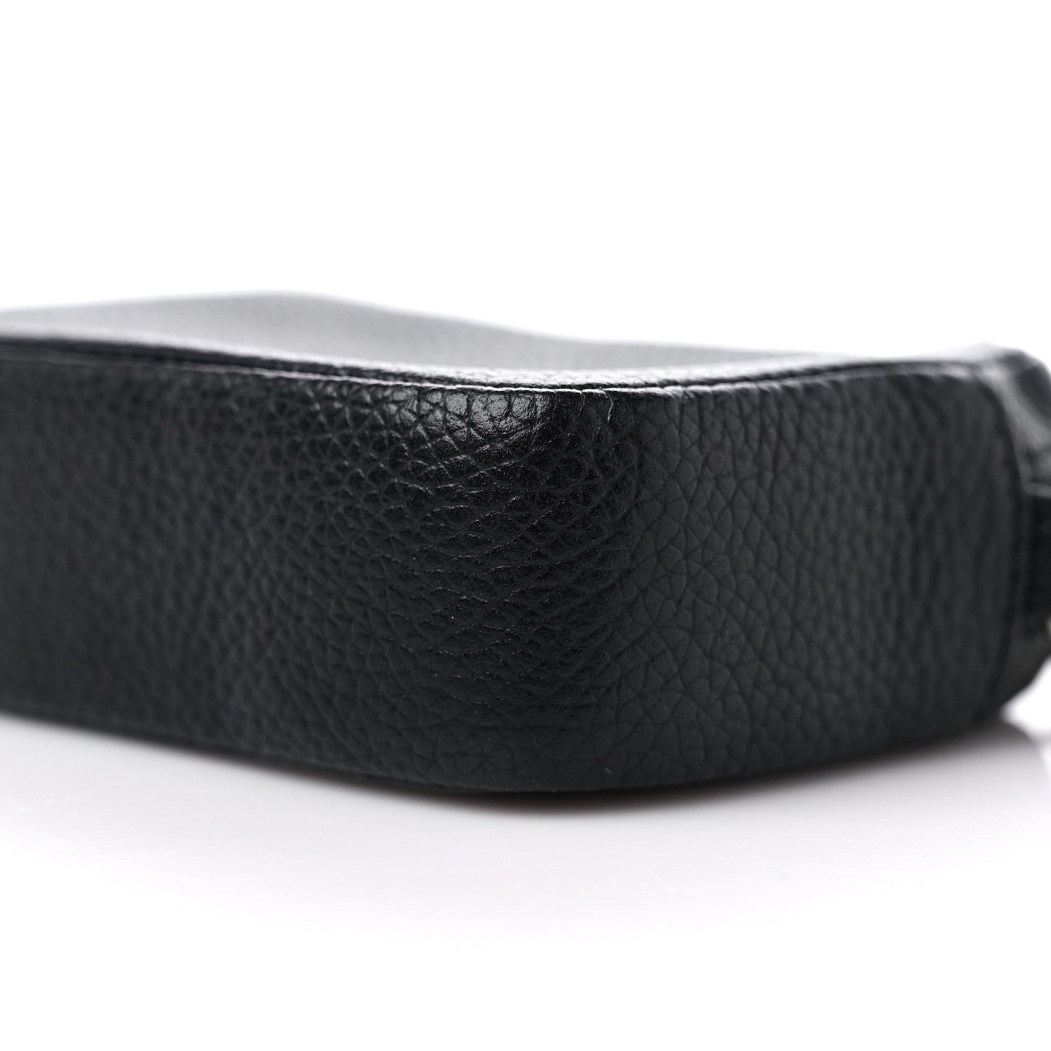 Balenciaga Grained Calfskin Logo Mini Cash Crossbody Pouch Black White 9 of 9