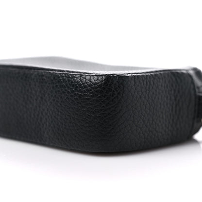 Balenciaga Grained Calfskin Logo Mini Cash Crossbody Pouch Black White 9 of 9