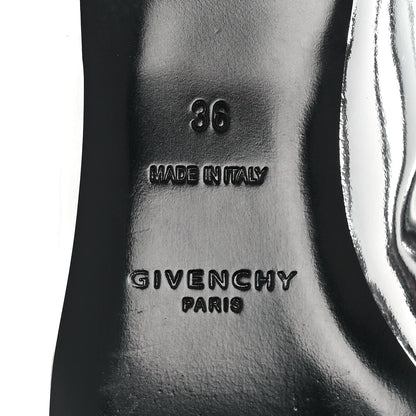 Givenchy Patent Calfskin Metallic Double G Mystic Loafers 36 Silver 6 of 9