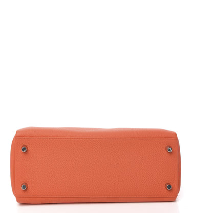 Hermes Togo Kelly Retourne 28 Orange Poppy 4 of 34