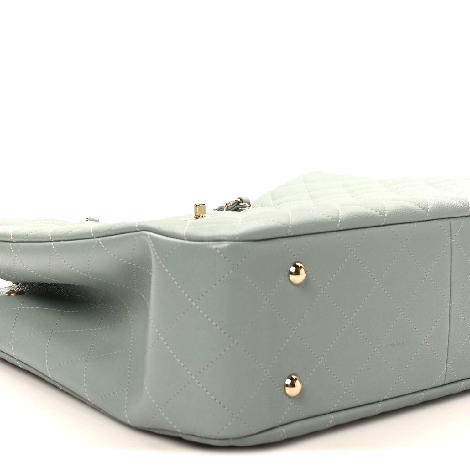 Chanel Caviar Quilted Large Classic Shopping Tote Light Green 9 of 11