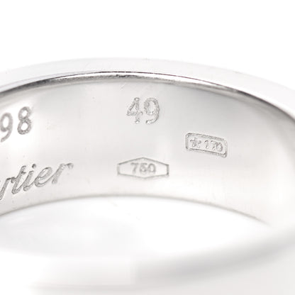 Cartier 18K White Gold Diamond Anniversary Band Ring 49 4.75 5 of 6