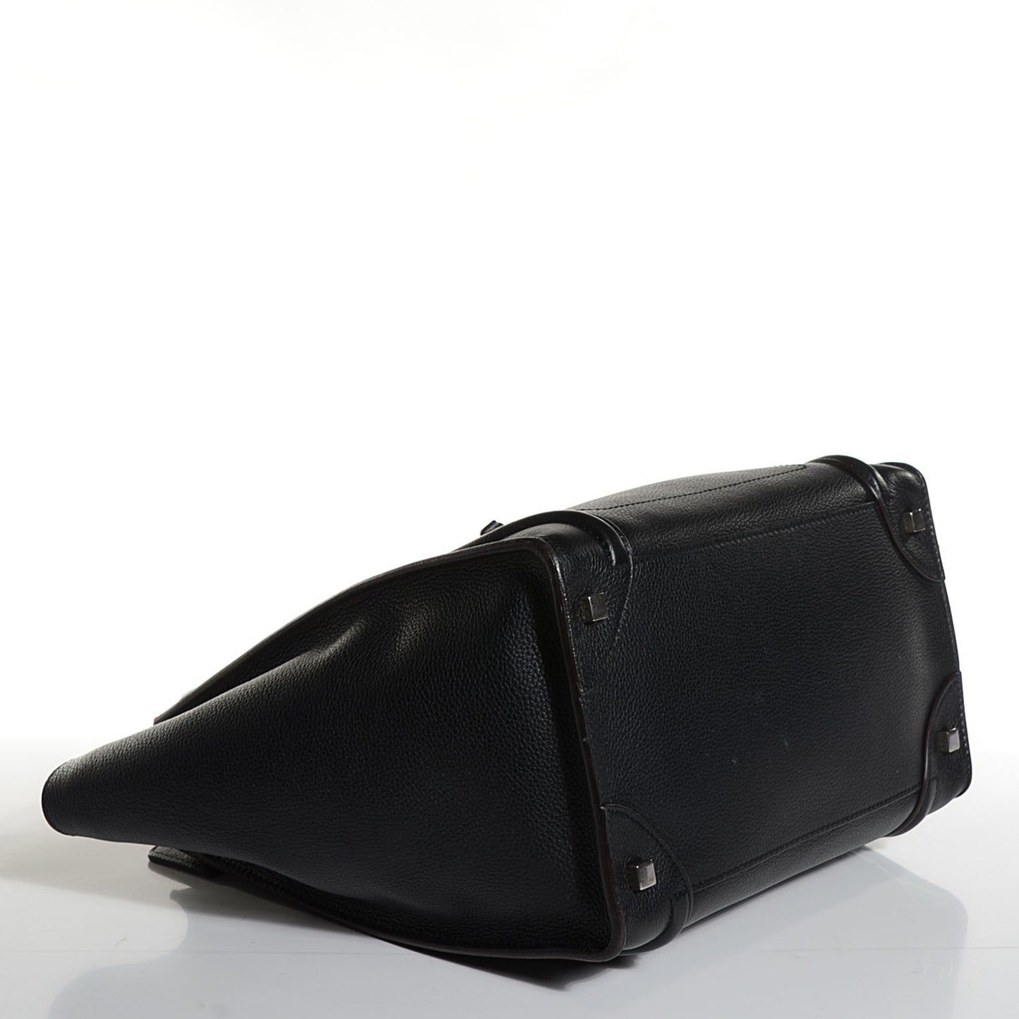 Drummed Calfskin Mini Luggage Black