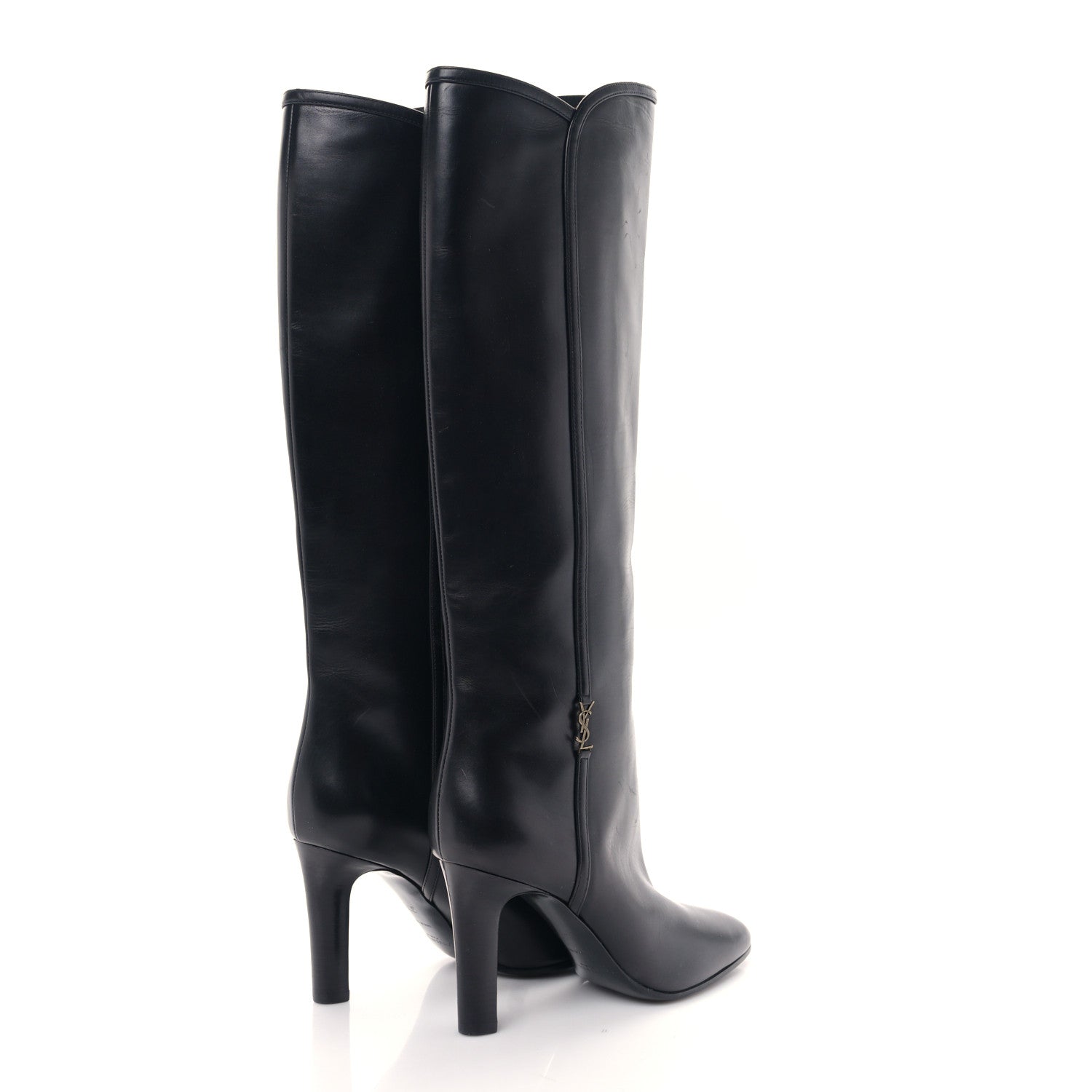 Saint Laurent Jane 90 Knee High Boots 37 Mocaccino 4 of 6